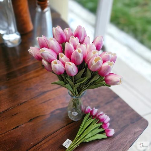 Gumi tulipán (cirmos pink)