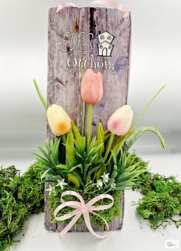 Tavaszi kopogtató 3 tulipános