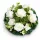 Sírkoszorú, fehér selyemvirágos – 25 cm (9 virág)