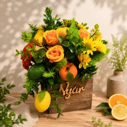 DIY Mediterrán Nyár – Gyümölcsös Asztaldísz Csomag – nyári dekoráció 