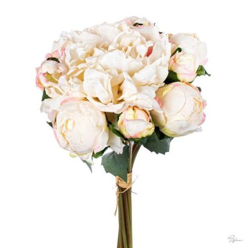 Selyemvirág rózsa csokor 40cm rózsaszín @