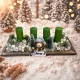Karácsonyi asztaldísz, adventi gyertyával, capibara figura
