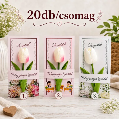 Pedagógusnapi köszöntő kártya 20db/ csomag ( 3 féle )