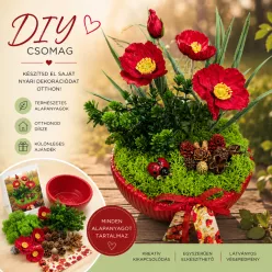 Nyári dekoráció - – Pipacskert – Csináld magad asztaldísz – DIY – nyári dekoráció 