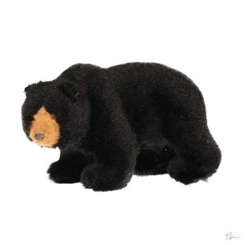 Medve mûanyag, textil, 14x7x8 cm, fekete @