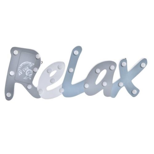 Dekoráció "Relax" felirat LED-es 41x3x16 cm