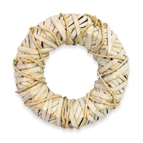  Köteles koszorú fém vázon 27cm 15/#