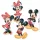 Nyomtatott dekorkarton - Mickey és Minnie - piros 4 féle 4db/csomag