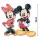 Nyomtatott dekorkarton - Mickey és Minnie - piros 18cm 2db/csomag