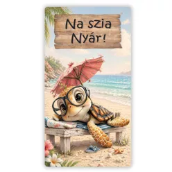  Nyomtatott fa tábla - Na szia Nyár 13x24,3cm