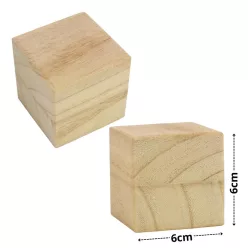 Natúr fa kocka 6x6cm