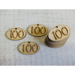   Natúr fa - Évfordulós gravírozott ovál táblák 10db/csomag