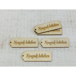   Natúr fa - "Nyugodj békében" scrapbook tábla 5db/csomag