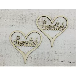 "Szeretlek" felirat szívben 2db/csomag