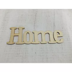 Natúr fa - "Home" felirat 25cm
