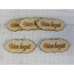   Natúr fa - "Isten hozott" fodros tábla 5db/csomag