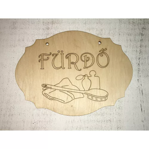 Natúr fa - "Fürdő"  rajzos tábla