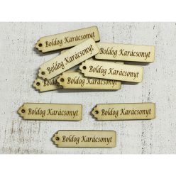   Natúr fa - "Boldog Karácsonyt" scrapbook tábla 10db/csomag