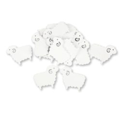 Fa bárány fehér 4x5cm 15db/csomag