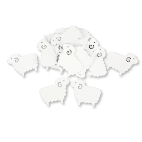 Fa bárány fehér 4x5cm 15db/csomag