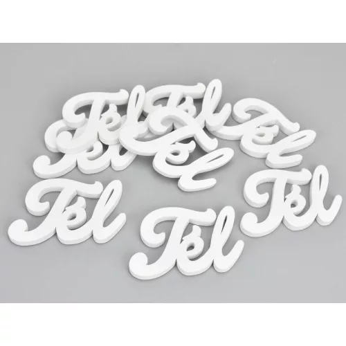 Fehér fa Tél felirat 4,5x7cm 8db/csomag