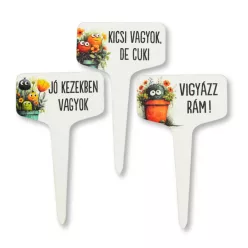   Fa beszúros tábla nyomtatott - Cserepes virágokhoz I. 3db/csomag