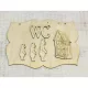 Natúr fa - "WC" tábla 19cm