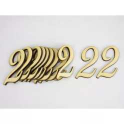 Natúr fa - Írott szám 5cm 10db/csomag