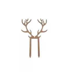 Natúr fa - Beszúrós agancs 18cm bronz