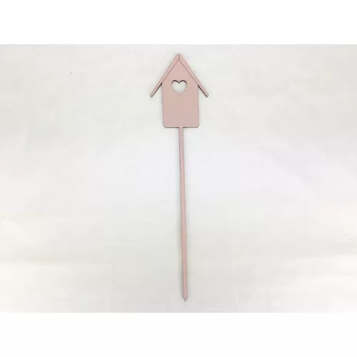 Fa - Beszúrós madárházikó antikrózsa 7x29cm