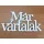 Fa - "Már vártalak" felirat koszorúra 7x14cm fehér