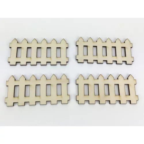 Natúr fa - Kicsi kerítés szett 4x8cm 4db/csomag
