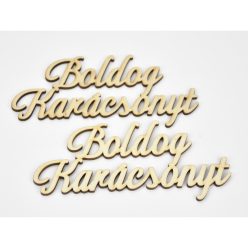 Natúr fa -"Boldog Karácsonyt" felirat 2db/csomag