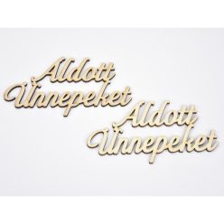   Natúr fa - "Áldott Ünnepeket" felirat  2db/csomag