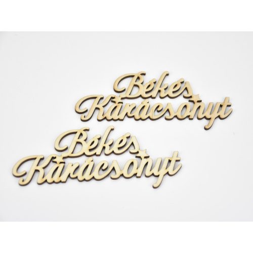 Natúr fa - "Békés Karácsonyt" felirat 2db/csomag