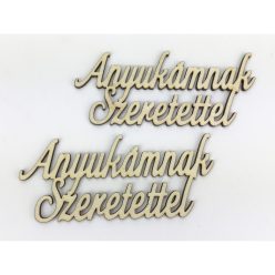   Natúr fa - "Anyukámnak Szeretettel" felirat 5,5x12,8cm 2db/csomag