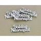 "Boldog Névnapot" felirat fehér 2,3x5,3cm 5db/csomag