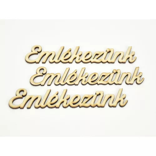 Natúr fa - "Emlékezünk" felirat 3db/csomag