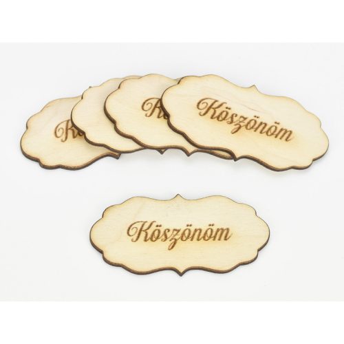 Natúr fa - "Köszönöm" fodros tábla 5db/csomag