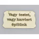 Natúr fa - "Vagy testet vagy karriert.." tábla 10,8x19,7cm