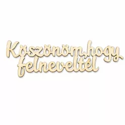  Natúr fa - "Köszönöm, hogy felneveltél" felirat 4x15cm