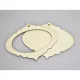Natúr fa - Csepp forma kerettel 15x18,8cm