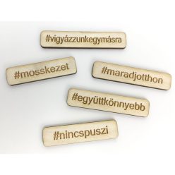   Natúr fa - "#maradjotthon" gravírozott tábla csomag 5db/cs