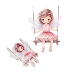 Nyomtatott dekorkarton - Hintázó tündér