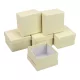 Papírdoboz négyzet 8,5x8,5cm bézs 6db/szett