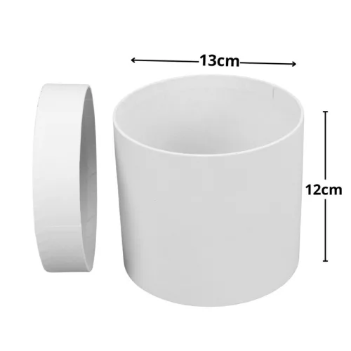 Papírdoboz henger fehér 13*12cm 4db/csomag