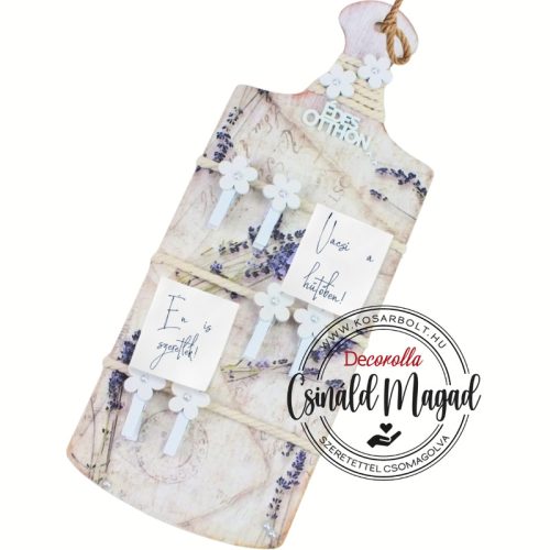 Csináld magad - Vintage stílusú akasztós levendula üzenőtábla