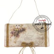   Csináld magad - „Home Sweet Home” – Madárkás falidísz spárgás díszítéssel