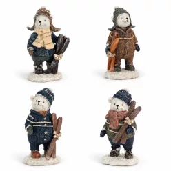  Síléces mackó 13cm 4féle - barna-kék 48/#