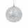 Fehér glitteres karácsonyfadísz 10cm 48/#